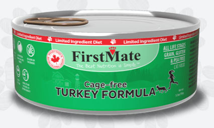 FirstMate Cat Food, Limited Ingredient Diet, Grain-Free, Cage-Free Turkey, 5.5 oz Can