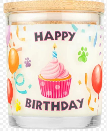 Pet House Happy Birthday Candle - 9 oz Birthday Cake Scented Candle