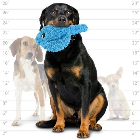 Mighty Dog Toys Bluey the Stingray - Durable Plush Squeaky Dog Toy