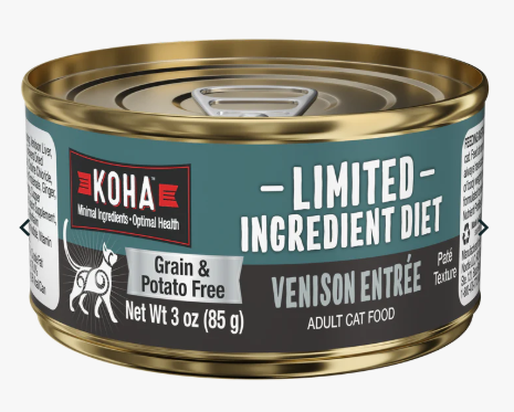 Koha Limited Ingredient Diet Venison Pate Wet Cat Food 3oz Can