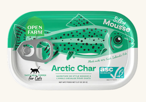 Open Farm Arctic Char Cat Food Topper - Silky Mousse, Grain-Free, 3.17 oz Can