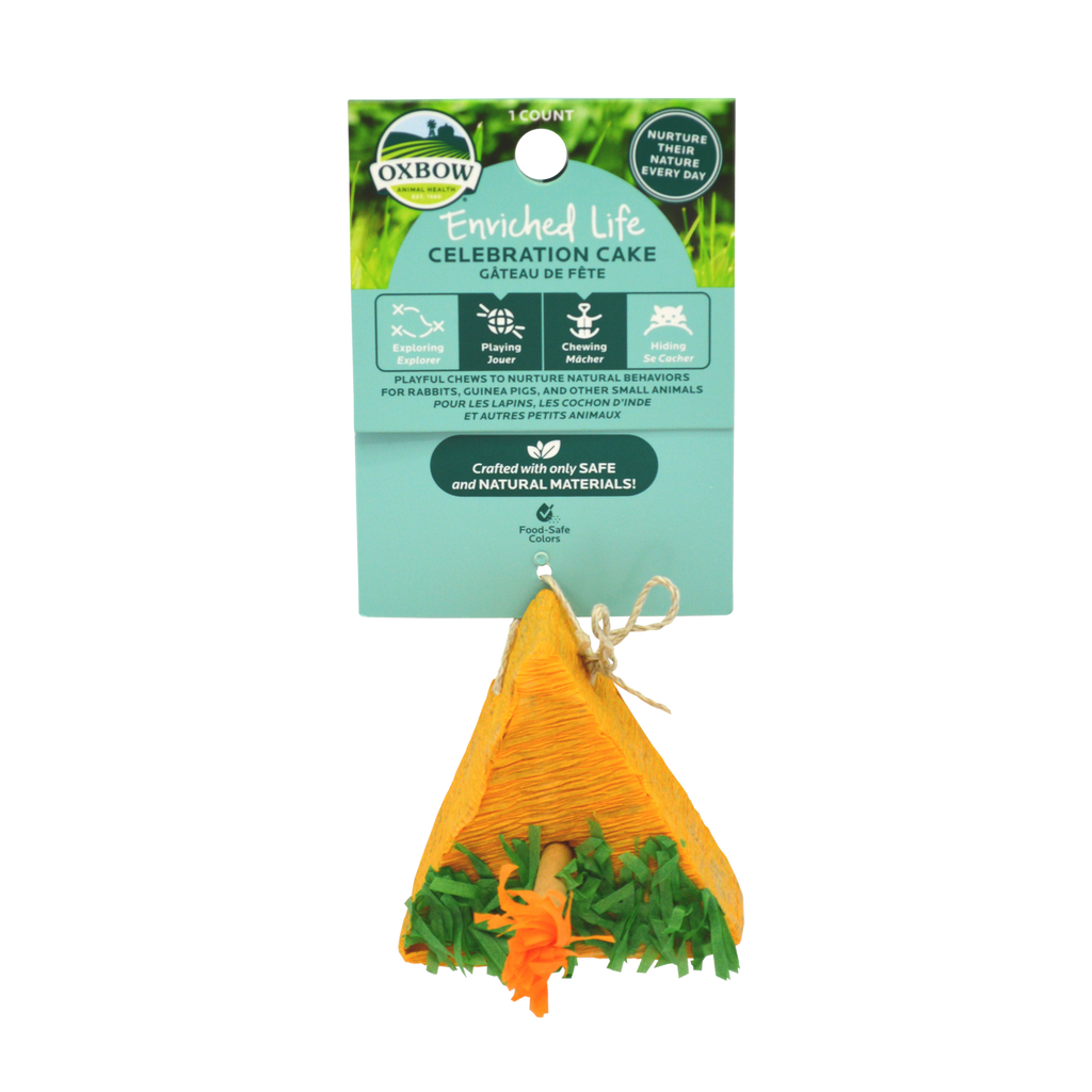 Oxbow Enriched Life Celebration Cake - Small Animal Treat & Chew Toy