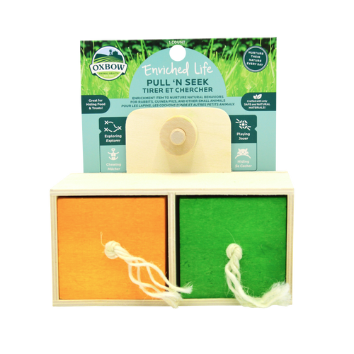 Oxbow Enriched Life Pull 'n Seek Small Animal Toy - Treat Hiding & Foraging Fun