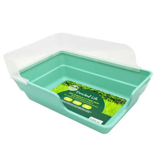 Oxbow Enriched Life Rectangle Small Animal Litter Pan with Removable Shield