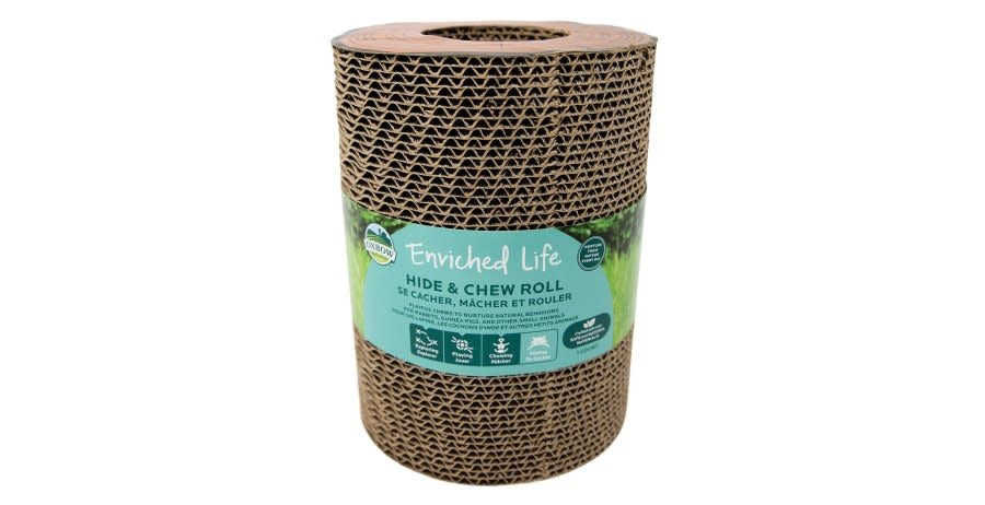 Oxbow Enriched Life Hide & Chew Roll - Small Animal Toy & Treat - Cardboard