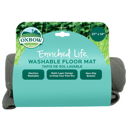 Oxbow Enriched Life Washable Floor Mat - Small Pet Cage Liner, 27 x 14 inches