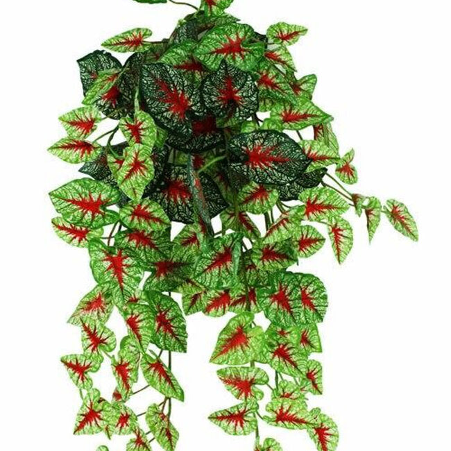 Pangea Hanging Bush 24" Caladium - Reptile Terrarium Decor