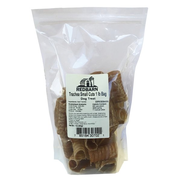 RB D GF Trachea Cuts Small, 1 lb - Natural Dog Chew, Beef Trachea Treats