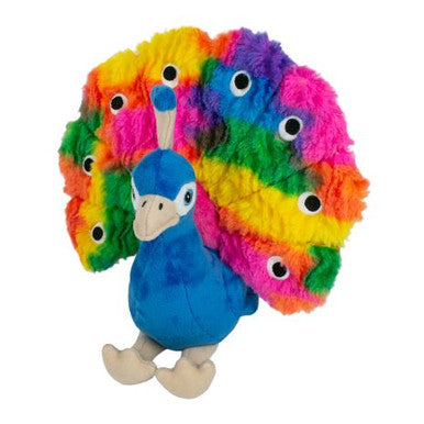Tall Tails Plush Peacock Squeaker Dog Toy - 9 or 10 inch - Soft and Durable