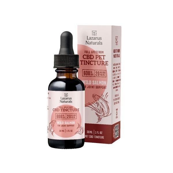 PET CBD Oil Tincture - 600 MG - Wild Salmon Oil Infused