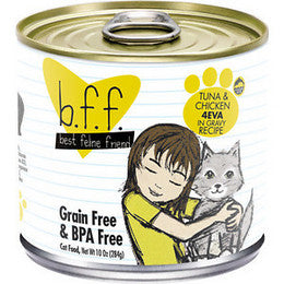 Weruva BFF 4Eva Tuna & Chicken Minced in Gravy Wet Cat Food, 10 oz Can