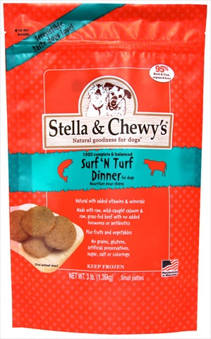 Stella & Chewy's Frozen Surf and Turf Dinner for Dog, 3-P...