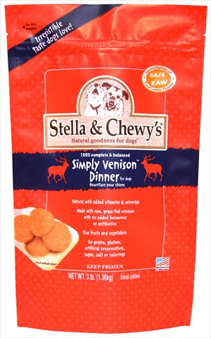 Stella &amp; Chewy's Frozen Raw Dog Venison 3 lbs