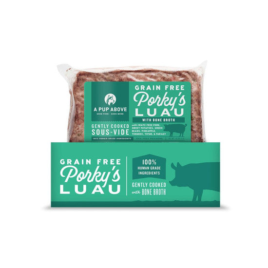A Pup Above Porky's Luau Frozen Dog Food, Gently Cooked, Pork, 12 lb