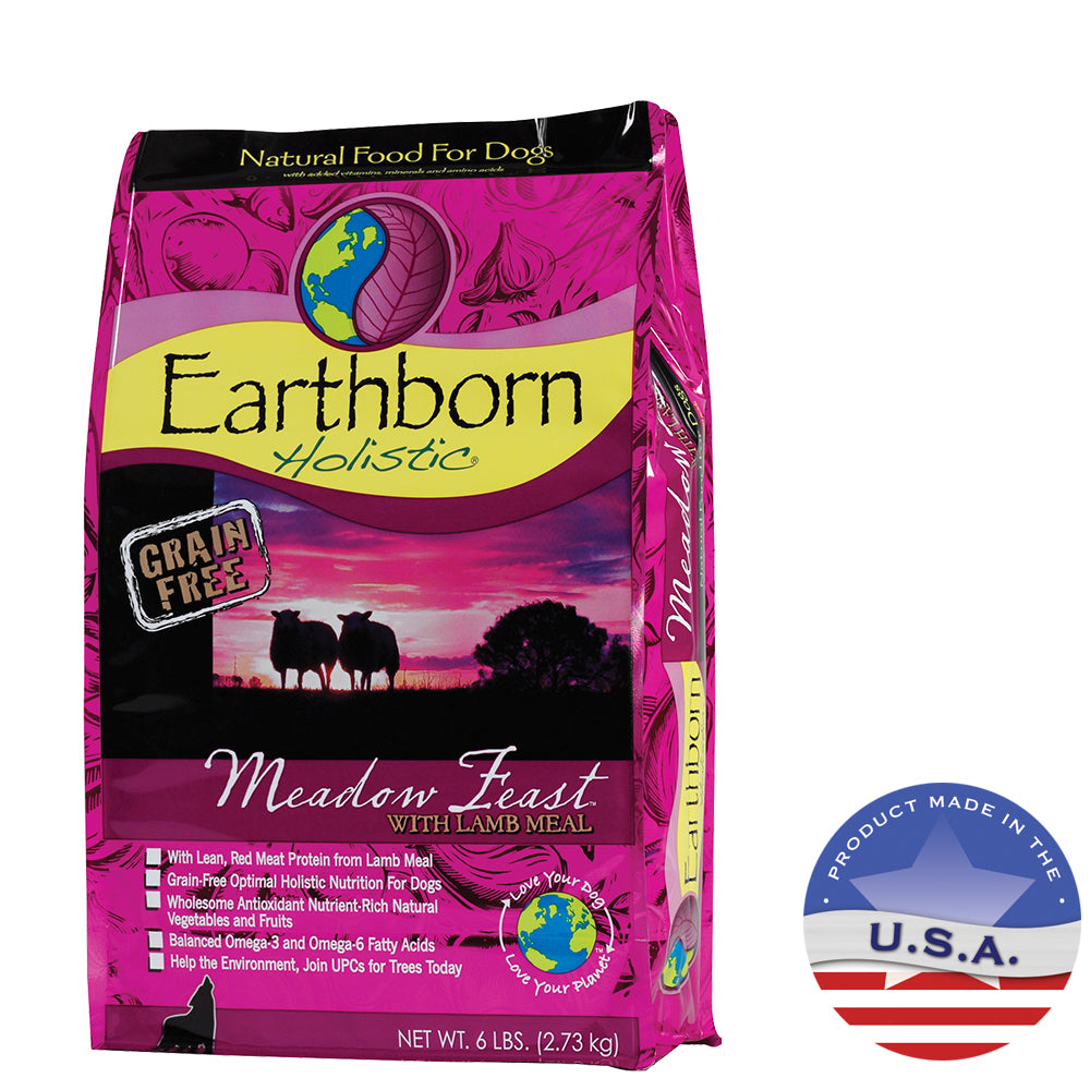 Earthborn Holistic Meadow Feast Grain-Free Dry Dog Food, Lamb & Pumpkin, 5 lb