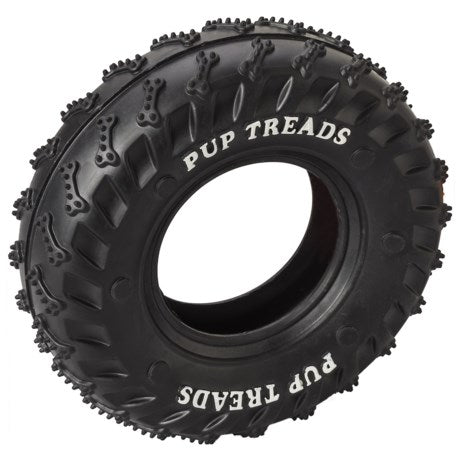 Ethical Pet Pup Treads Rubber Tire Dog Toy - 8 Inch Durable Chew Toy