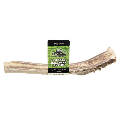 Redbarn Half Deer Antler Dog Chew - XL Split Antler for Dogs - Natural & Long Lasting