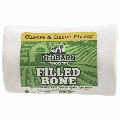Redbarn Filled Bone Dog Treat - Small, Natural Cheese & Bacon Flavor