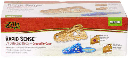 Zilla Rapid Sense Decor Croc Skull - Medium - Reptile Habitat Decoration