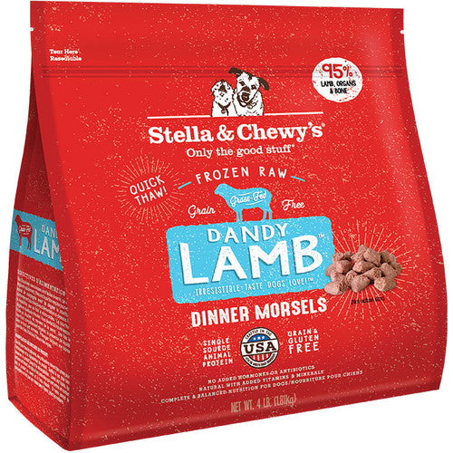 Stella & Chewy's Dandy Lamb Dinner Morsels Frozen Dog Food, 4 lb Bag
