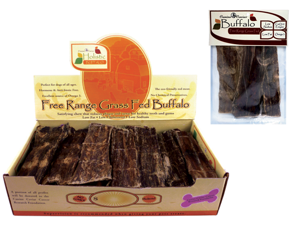 Canine Caviar Buffalo Jerky - Grass Fed, 12" Dog Treats