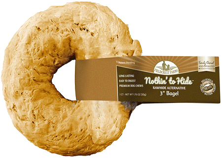 Fieldcrest Farms Nothin' To Hide Bagel 3" Peanut Butter Dog Treat