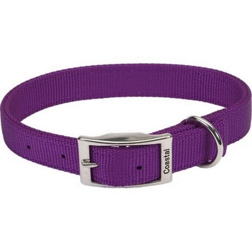Coastal Double Ply Nylon Dog Collar - Purple - 1" x 24" - Large Breed