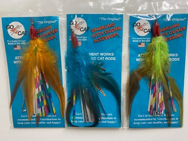 Go Cat Sparkler Kitty Duster Refill - Interactive Cat Toy Accessory - Sparkly Mylar