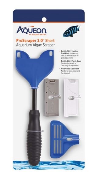 Aqueon ProScraper 3.0 Short Aquarium Algae Scraper - Safe for Glass & Acrylic Aquariums
