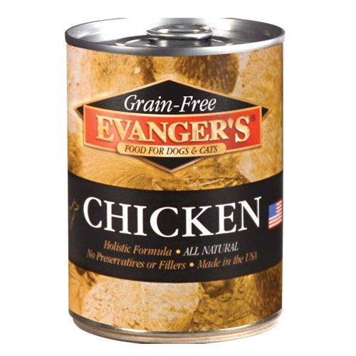 Evanger's Grain-Free Chicken Wet Dog & Cat Food, 12.5-13 oz Can (depending on source)