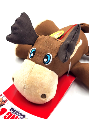 KONG Cozie Ultra Max Moose Medium Dog Toy - Durable Plush Squeaky Toy