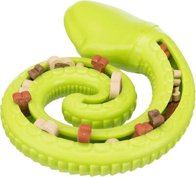 Trixie Dog Snack Snake Rubber Coiled Treat Dispenser - 7 inch / 18 cm