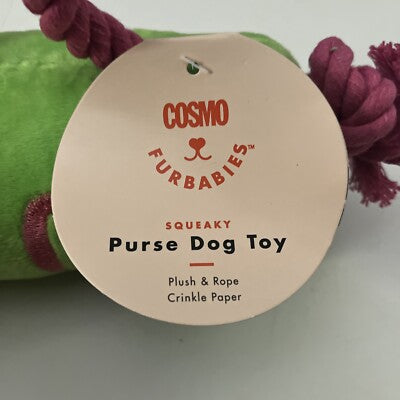 Ethical Pet Cosmo Purse Plush Dog Toy - 7 inch Squeaky Plush Toy