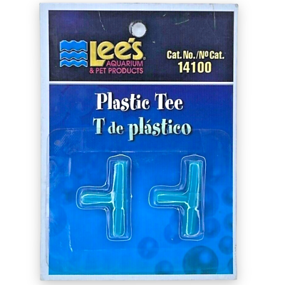 Lee's Plastic Airline Tee Connector - 2 Pack - Aquarium Air Line Splitter