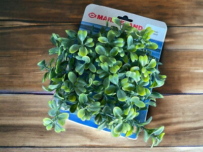 Marineland Boxwood Plant Mat - Aquarium Decoration - 5.25" x 5.25" Artificial Plant for Fish Tank