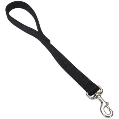 Coastal Pet Double-Ply Nylon Traffic Dog Leash, Black, 1" x 24"