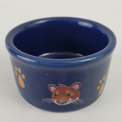 Kaytee Paw Print Petware Bowl - Hamster - Ceramic Dish - Colors Vary - 3 inch
