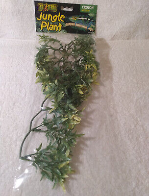 Exo Terra Croton Jungle Plant - Medium, Plastic Terrarium Plant Decor PT3010