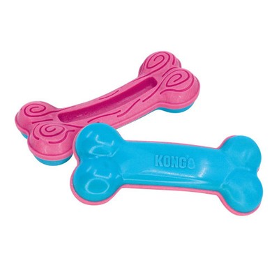 KONG ChewStix Puppy Curve Bone - Large Puppy Teething Toy with Real Wood & Coconut Scent