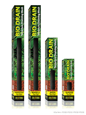 Exo Terra BioDrain Terrarium Draining Mesh - Nano - 8" x 8" - Reptile Substrate Liner PT3130