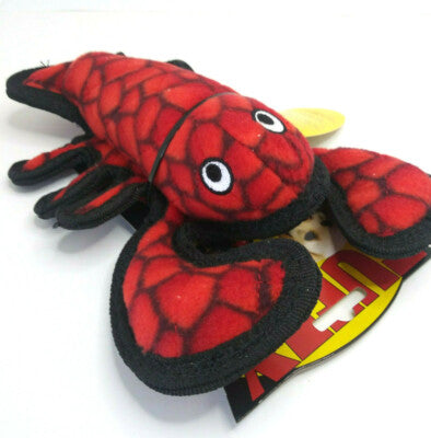 Tuffy Junior Lobster Dog Toy - Ocean Creature Series Durable Plush Squeaky Toy