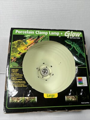 Exo-Terra Glow Light Porcelain Clamp Lamp - Large - 100 Watt - (10" Diameter)