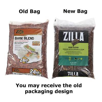 Zilla Bark Blend Premium Reptile Bedding & Litter - 24 Quart Oven-Dried Substrate