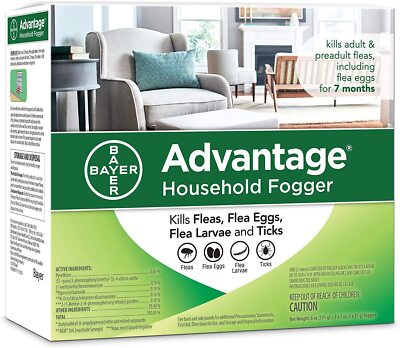 Advantage Flea and Tick Household Fogger 2 oz, 3-Pack - Indoor Insect Control