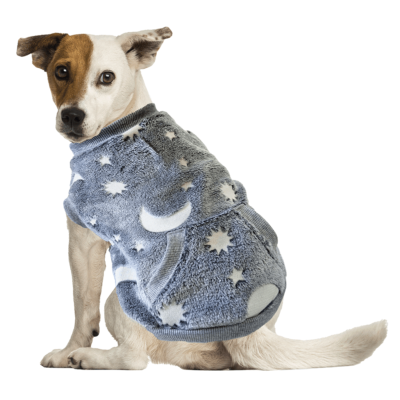 Fashion Pet Glow-in-the-Dark Sweatshirt - Gray - XS
