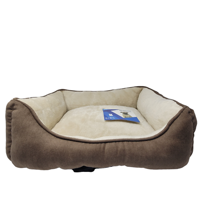 Arlee Hudson Orthopedic Cozy Bed, Sand & Eggshell, 27x21 - Machine Washable Pet Bed