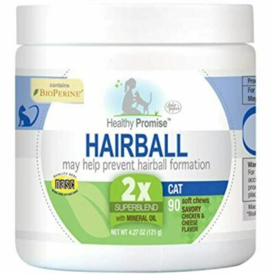 Four Paws Healthy Promise Cat Hairball Control Soft Chews - 90 Count - Chicken & Cheese Flavor