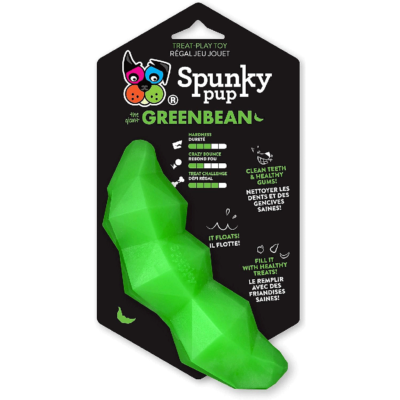 Spunky Pup Green Bean Treat Dispensing Dog Toy - Interactive & Durable Play