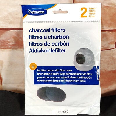 Petmate Booda Dome Litter Box Charcoal Filter Replacement - 2 Pack