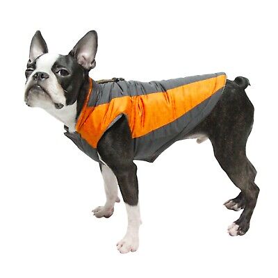 Gooby Dog Trekking Jacket - Gray, Size L - Water Resistant Fleece Lined Vest (15-20 lbs)